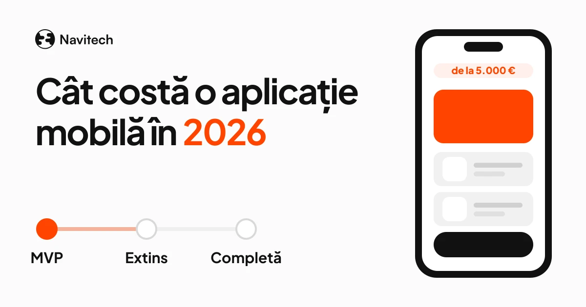 Cât costă o aplicație mobilă în România în 2026: de la MVP la aplicația completă