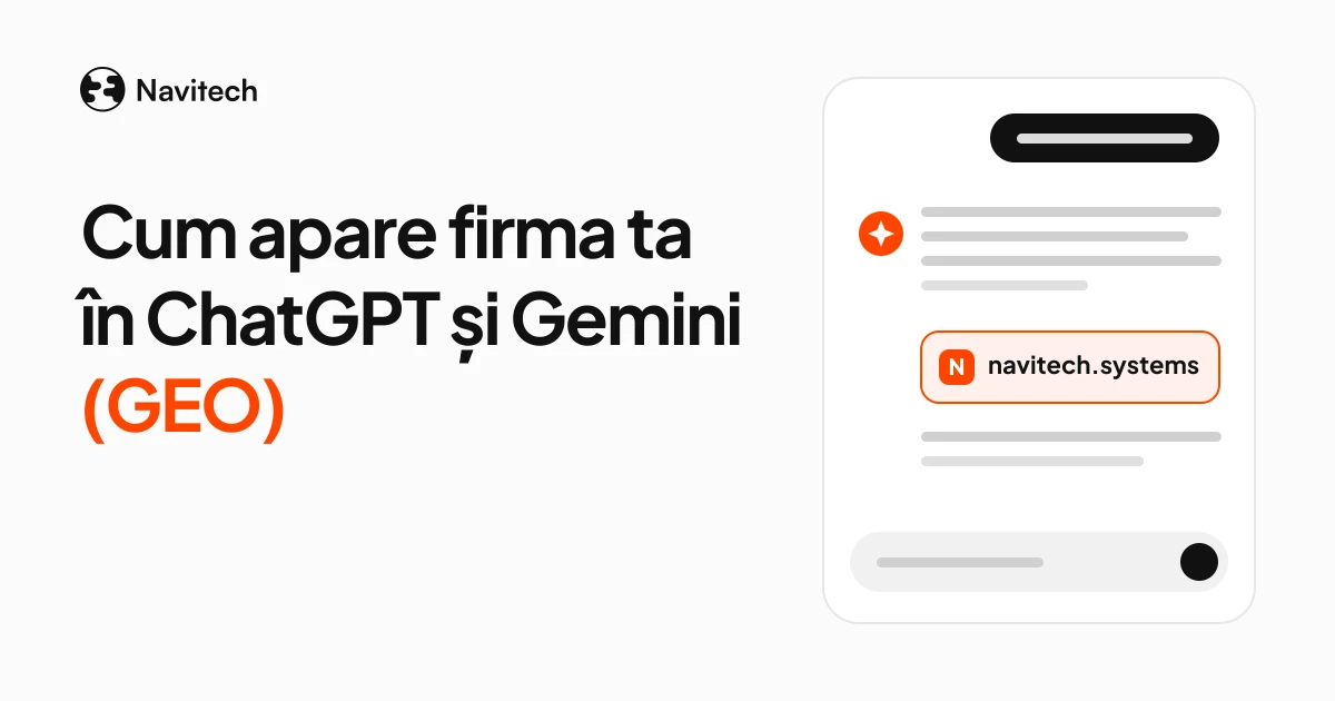GEO: cum ajunge firma ta recomandată de ChatGPT, Gemini și Perplexity
